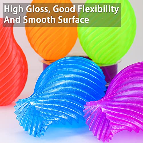 LOCYFENS PETG Filament 1.75mm, Clear Transparent Filament 5 Colors, 3D Printer Filament Bundle Multicolor, 1.75 PETG +/- 0.02mm, 3D Printing Red Green Blue Purple Orange 200g x 5 Spools - Image 3