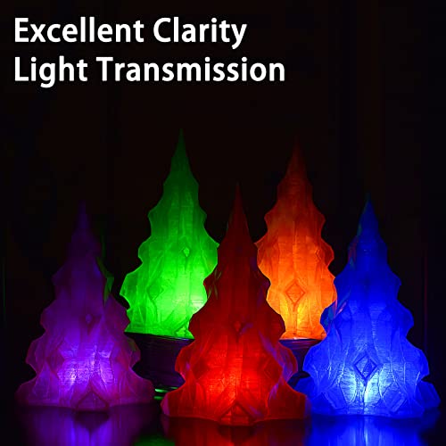 LOCYFENS PETG Filament 1.75mm, Clear Transparent Filament 5 Colors, 3D Printer Filament Bundle Multicolor, 1.75 PETG +/- 0.02mm, 3D Printing Red Green Blue Purple Orange 200g x 5 Spools - Image 5
