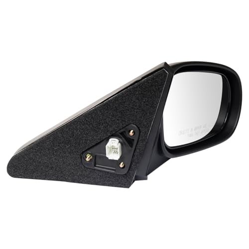 TRQ Passenger Side Power Mirror Smooth Black Paint to Match Compatible with 1996-2000 Honda Civic HO1321102 - Image 3