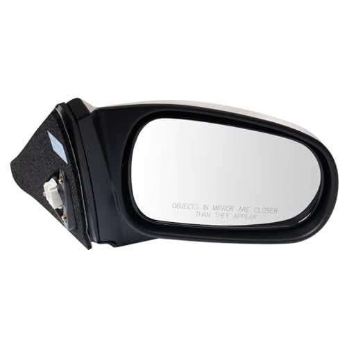 TRQ Passenger Side Power Mirror Smooth Black Paint to Match Compatible with 1996-2000 Honda Civic HO1321102 - Image 1