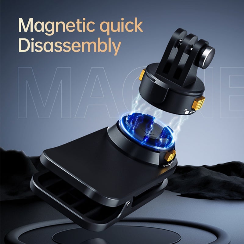 POV Video Recording Magnetic Mount: Quick Release Backpack Clip - Flexible Angle Adjustment Stable Mount for Cycling Hiking Outdoor Enthusiasts - Image 5