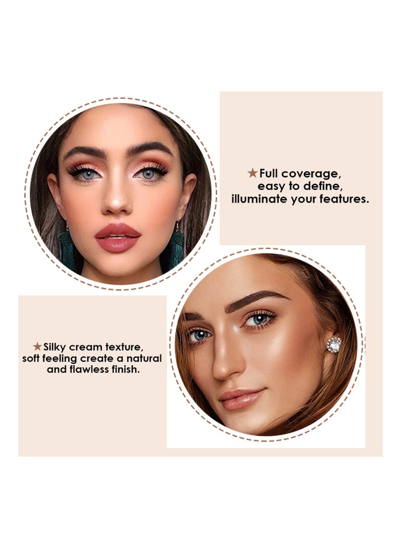 2023 Upgraded Version of Concealer Stick 6 Colors Concealer Highlight Stick 2 in 1 Double Head Repair Cream Repair Waterproof Professional Facial Repair - Image 5