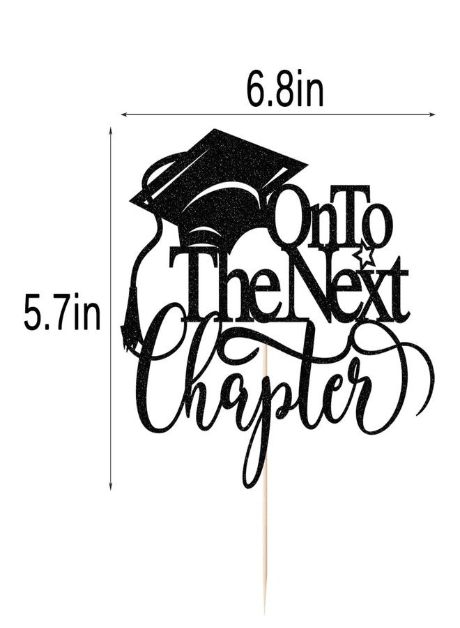 Yetxel Onto The Next Chapter Cake Topper 2026 High school university postgraduate graduation theme party Cake Decorations Boys and girls Graduation in 2026 Cake decorations Happy graduation cake Topper - Image 2