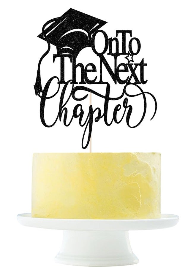 Yetxel Onto The Next Chapter Cake Topper 2026 High school university postgraduate graduation theme party Cake Decorations Boys and girls Graduation in 2026 Cake decorations Happy graduation cake Topper - Image 1