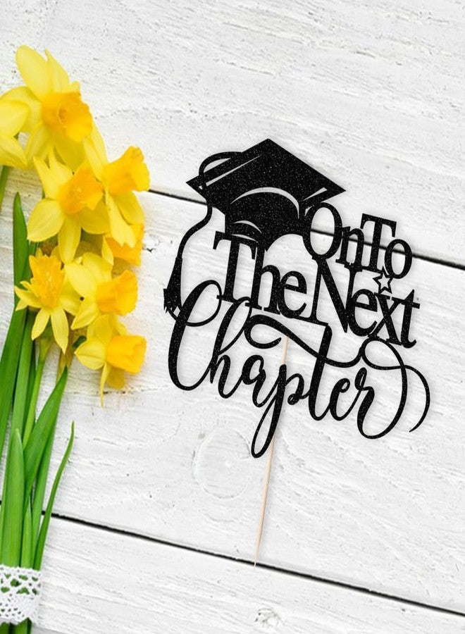Yetxel Onto The Next Chapter Cake Topper 2026 High school university postgraduate graduation theme party Cake Decorations Boys and girls Graduation in 2026 Cake decorations Happy graduation cake Topper - Image 4