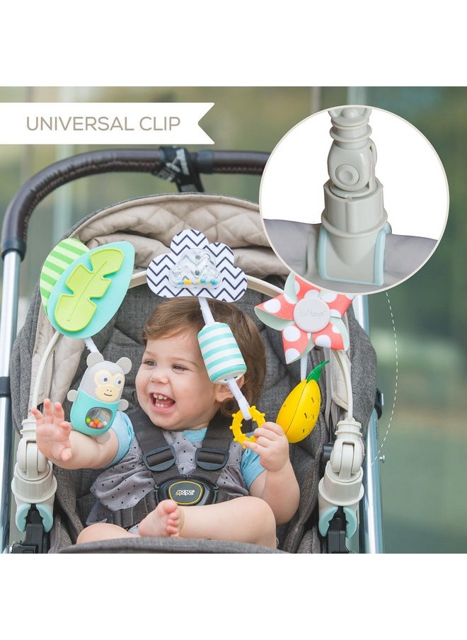 Taf Toys Taf Toys ‘Tropical Orchestra Arch’ | Ideal for Infant & Toddlers, Fits Stroller & Pram, Activity Arch with Fascinating Toys, Stimulates Baby’s Senses and Motor Skills Development, Easier Outdoors  - Image 5