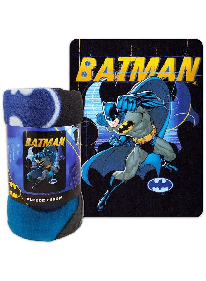 Northwest Batman Fleece Blanket (45" X 60") ; Batman Bedroom Decor Bundle With Stickers And More For Kids Toddlers Children ; Plush Blanket ; Soft And Exceptionally Longlasting - Image 1