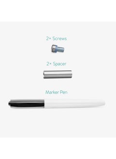 Navaris Weekly Whiteboard Planner - Small Dry Erase Glass Whiteboard To Do Calendar For Office Desk - Dry Erase Schedule Board - 16 X 6 Inches  - Image 4