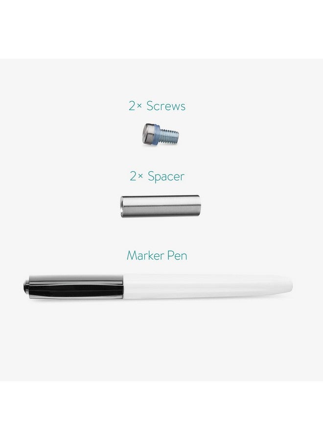 Navaris Weekly Whiteboard Planner - Small Dry Erase Glass Whiteboard To Do Calendar For Office Desk - Dry Erase Schedule Board - 16 X 6 Inches - Image 4