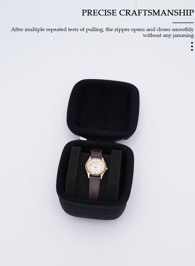 DUNISO Watch Roll Travel Case Organizer For 1 Watches, Storage Organizer And Display With Innovative Watch Pillow, Fit Large Up To 60mm Faced Watches (Black, 1Slot) - Image 4