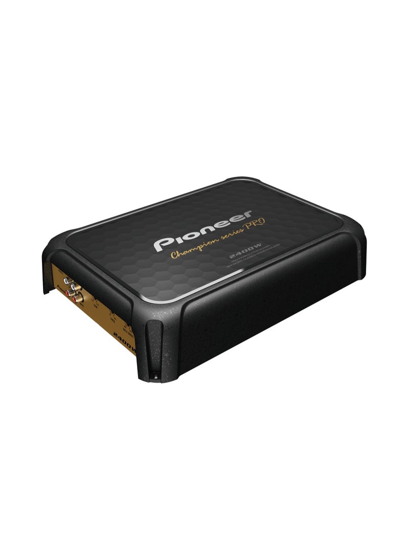 Pioneer - GM-DC971 Champion Series PRO Class-D Mono Amplifier  2400W Max / 1200W RMS at 1 ohm Tuned to deliver deeper and louder bass Champion Series Design Variable LPF RCA Input Speaker Input - Image 1