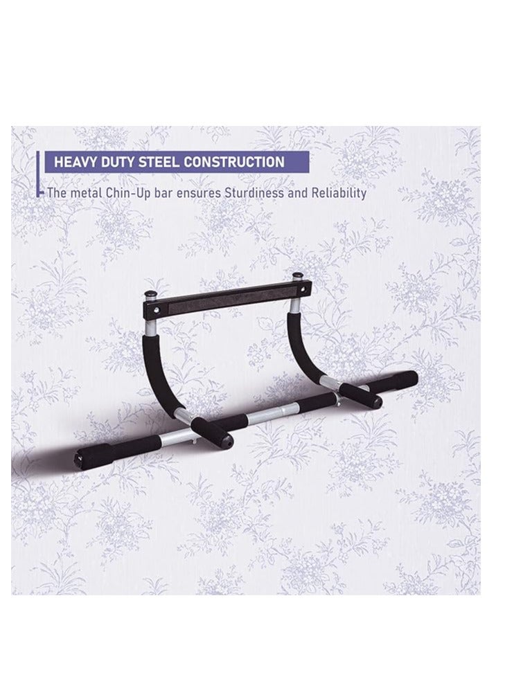 Endless Stainless Steel Wall-Mounted Pull-Up Bar – Adjustable Grip & Anti-Skid Cushioned Handles for Strength Training - Image 4