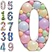 JoyBox Design Mosaic Balloons Frame Numbers 0 PreCut Large Foam Board Sign Cutout for Boy Girl Birthday Backdrop Anniversary Decoration - Image 3