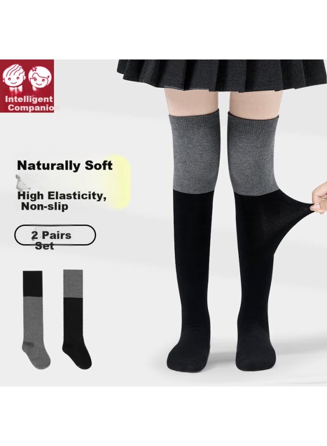 Smart Friends Zhiyou Children's Mid-calf Socks, Girls' Over-knee Long Socks, Spring And Autumn Long Socks, Versatile High Socks For Girls, Students - Image 1