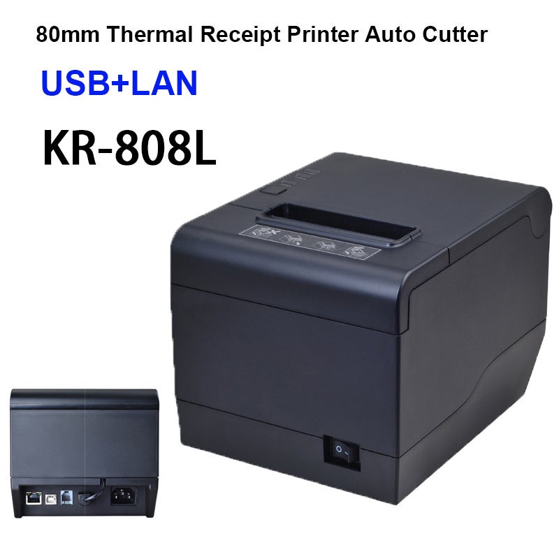 طابعة فواتير حرارية 80 مم مع قطع ورق تلقائي 300 طباعة عالية السرعة لطابعة نقاط البيع في السوبرماركت وخدمات الطعام الخارجية - Image 1