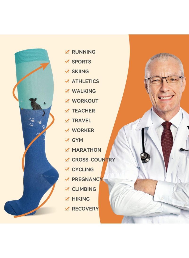 Sweet seven Compression Socks 3 Pairs - 20-30 mmHg Support for Women & Men - Flight, Running, Pregnancy, Medical Circulation Stockings - Image 5
