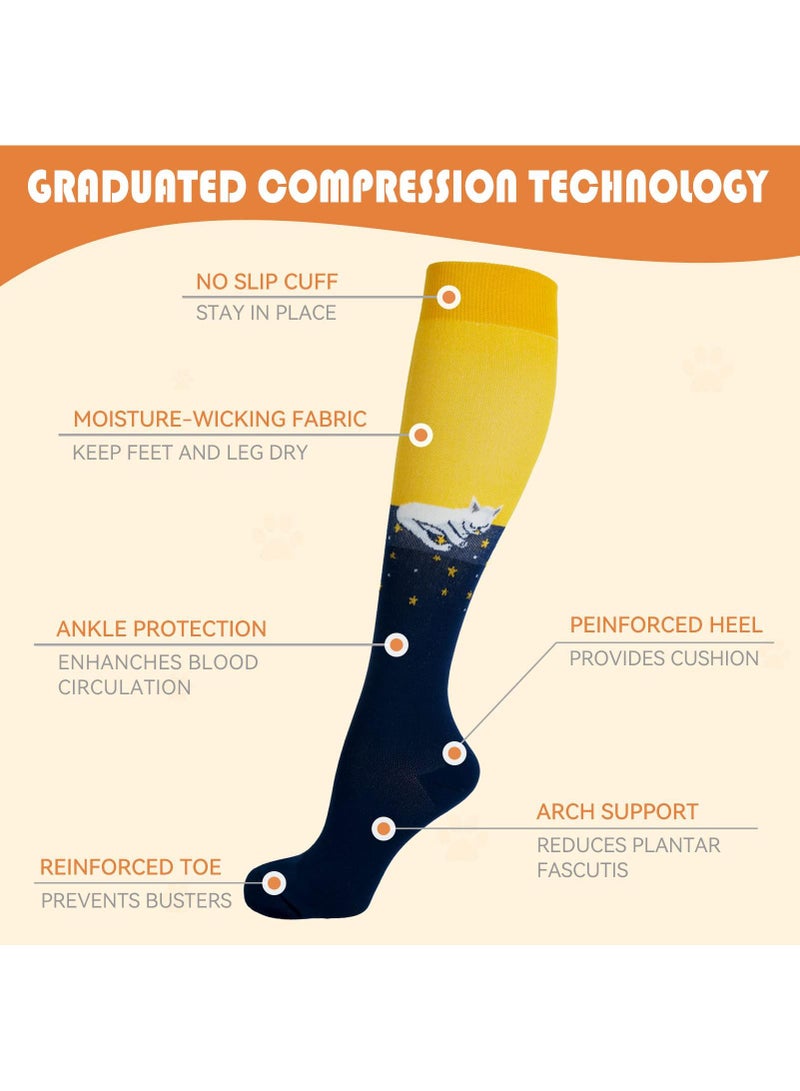 Sweet seven Compression Socks 3 Pairs - 20-30 mmHg Support for Women & Men - Flight, Running, Pregnancy, Medical Circulation Stockings - Image 4