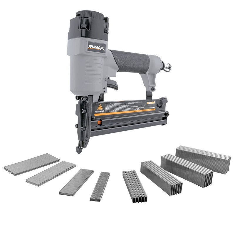 NuMax S2118GWN Pneumatic 2in1 18Gauge Brad NailerStapler with Fasteners 4000 Count