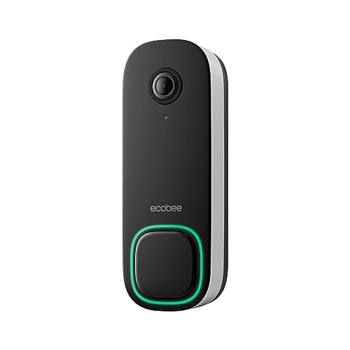 ecobee Smart Video Doorbell Camera (Wired) - with Industry Leading HD Camera, Smart Security, Night Vision, Person and Package Sensors, 2-Way Talk, and Video & Snapshot Recording - Image 1