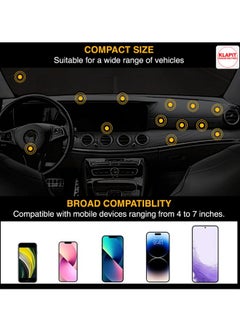 KLAPiT KLAPiT CELLMOUNT - Ultra-Compact Strong Magnetic Mobile Phone Holder – The Versatile 1x1 Inch Solution for Car, Desk, Bed and More - Easy Removal, no Residue (Black)  - Image 5