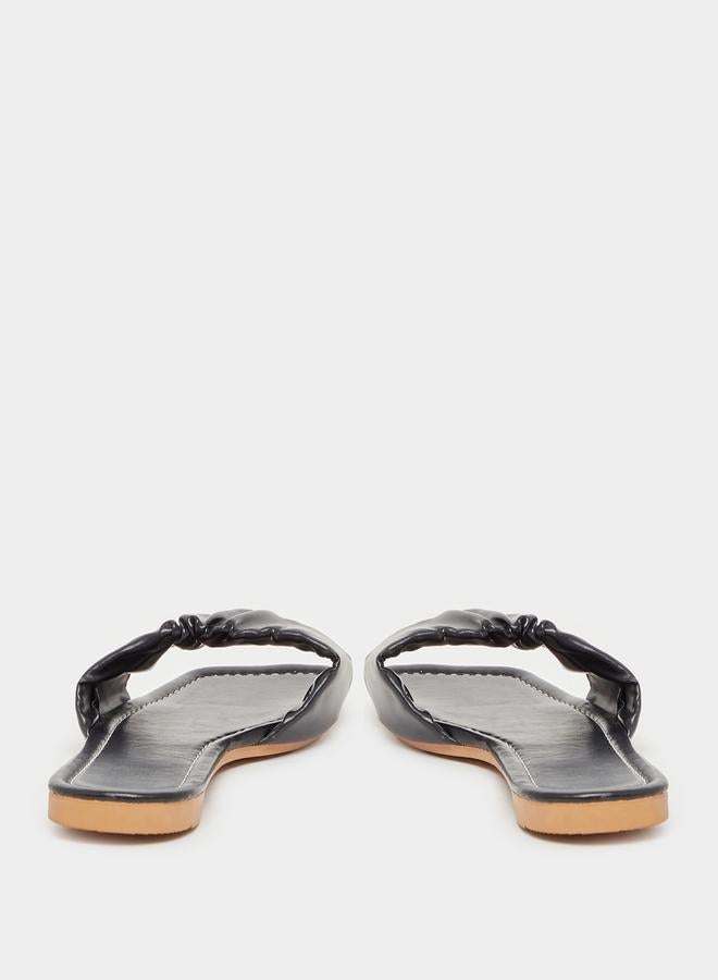 Styli Cushion Single Strap Flat Sandals - Image 3