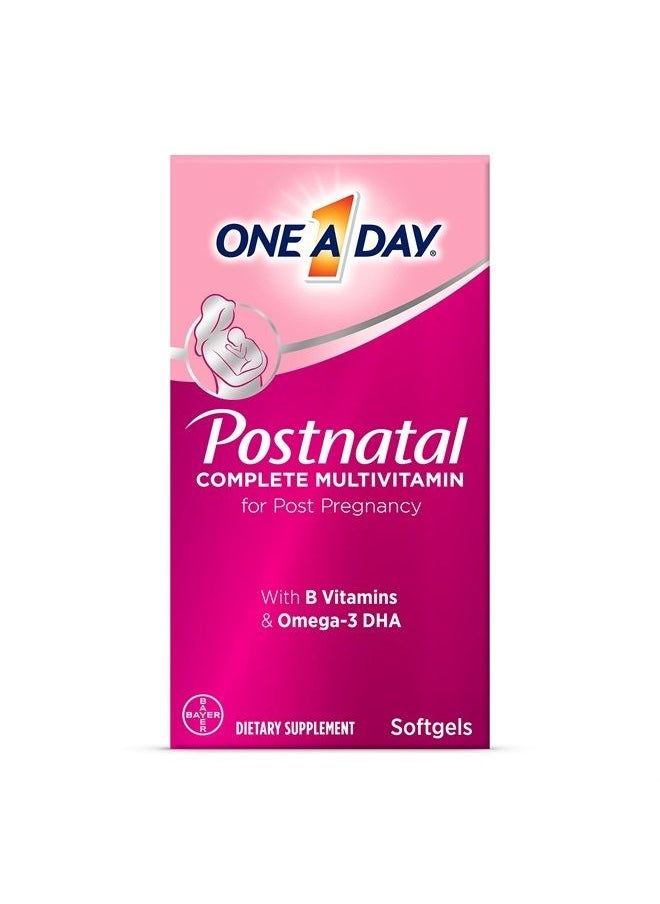 ONE A DAY - Postnatal Complete Multivitamin for Post-Pregnancy with Folic Acid and Omega-3 DHA, 60 Count - Image 1