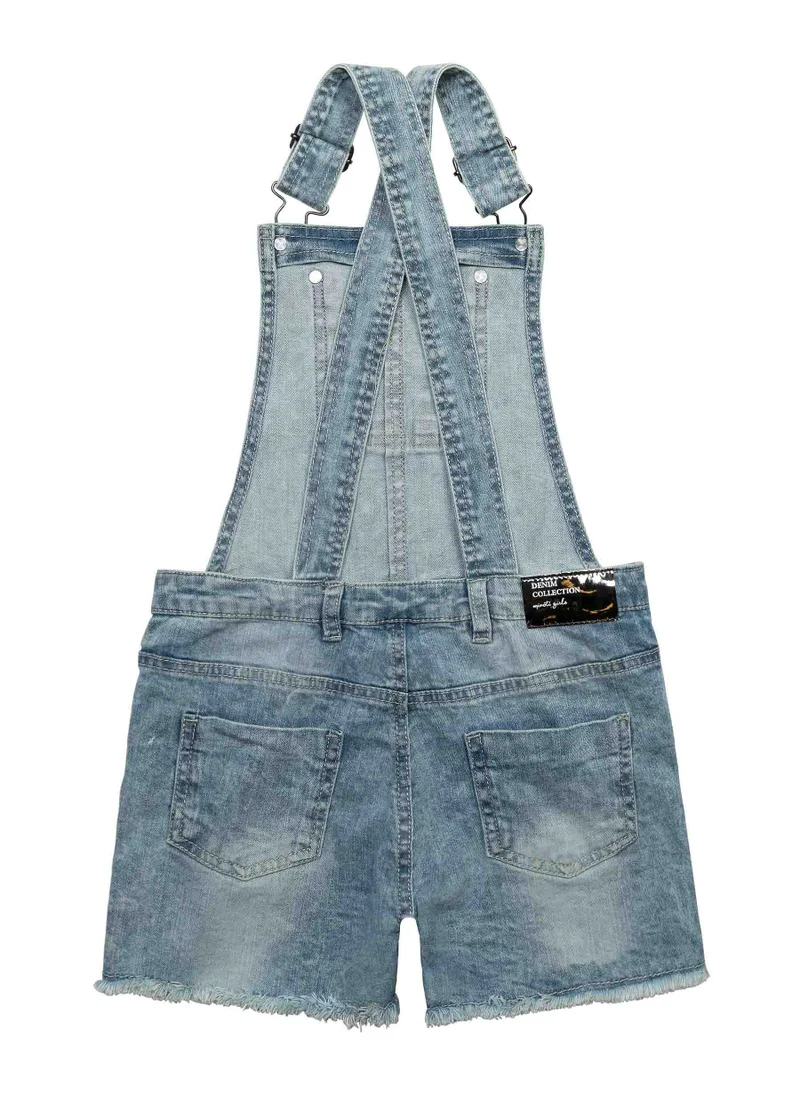 MINOTI Kids Girls Short Dungaree