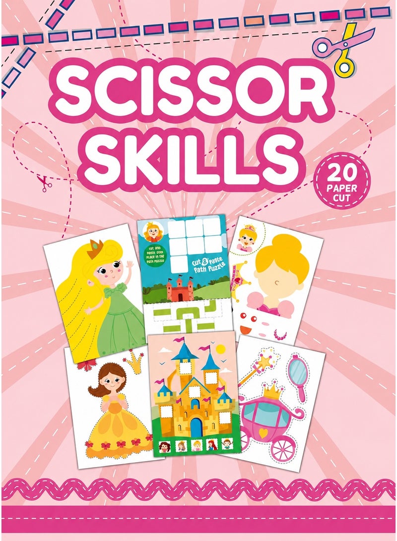 Capstro Princess Paper-Cut Book – DIY Cutting Art Workbook for Girls | Early Learning Scissor Skills Activity with Cute Princess Patterns | Creative Craft Book for Ages 4–6 - Image 1