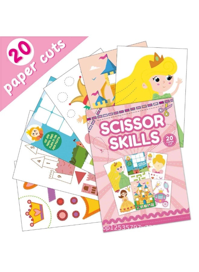 Capstro Princess Paper-Cut Book – DIY Cutting Art Workbook for Girls | Early Learning Scissor Skills Activity with Cute Princess Patterns | Creative Craft Book for Ages 4–6 - Image 2