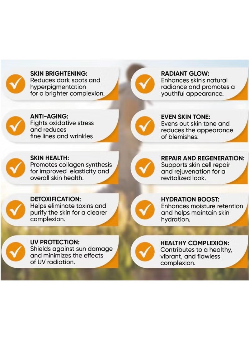 SKIN Glutathione Whitening Pills - 60 Capsules Glutathione - Effective Skin Lightening Supplement - Dark Spots, Melasma & Acne Scar Remover, Hyperpigmentation Treatment - Anti-Aging Antioxidant  - Image 3
