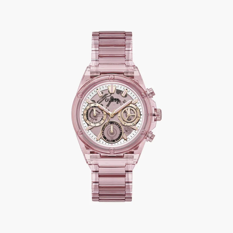 جس Rose Gold Chronograph Watch for Women
