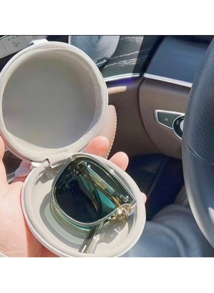 جوليري بالاس - نظارة شمسية نسائية انيقة وعصرية قابلة للطي باطار اخضر زيتي - Image 1