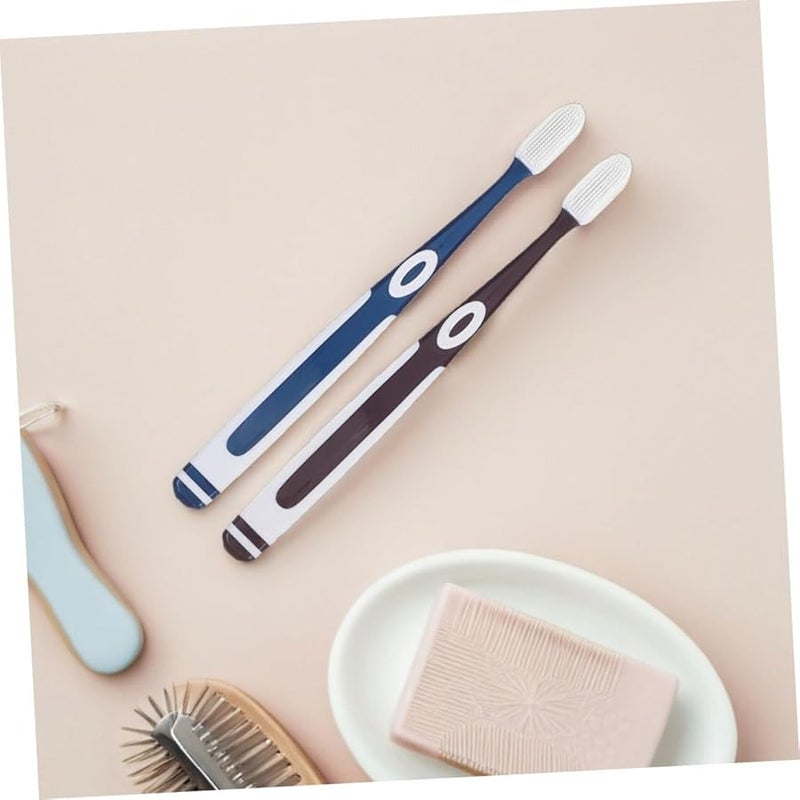 8 Pcs Soft Bristle Toothbrushes With Silicone Heads For Adults Sensitive Mouth Travel Portable - Image 5