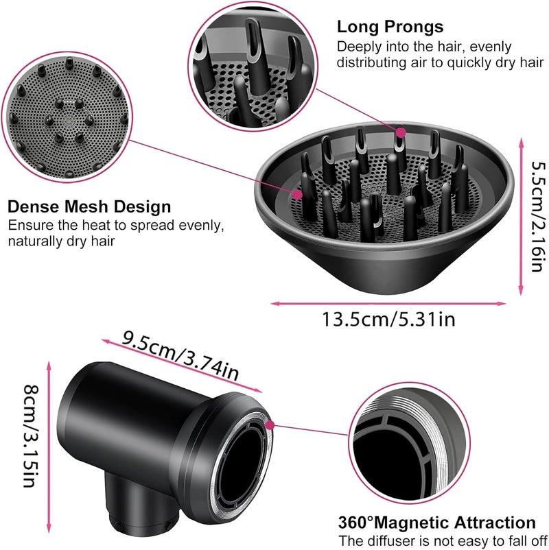 Dxyue Diffuser and Adaptor Attachment for Dyson Airwrap Styler HS01 HS03 HS05, Converting Your Air Wrap Curling Styler to A Hair Dryer - Image 5