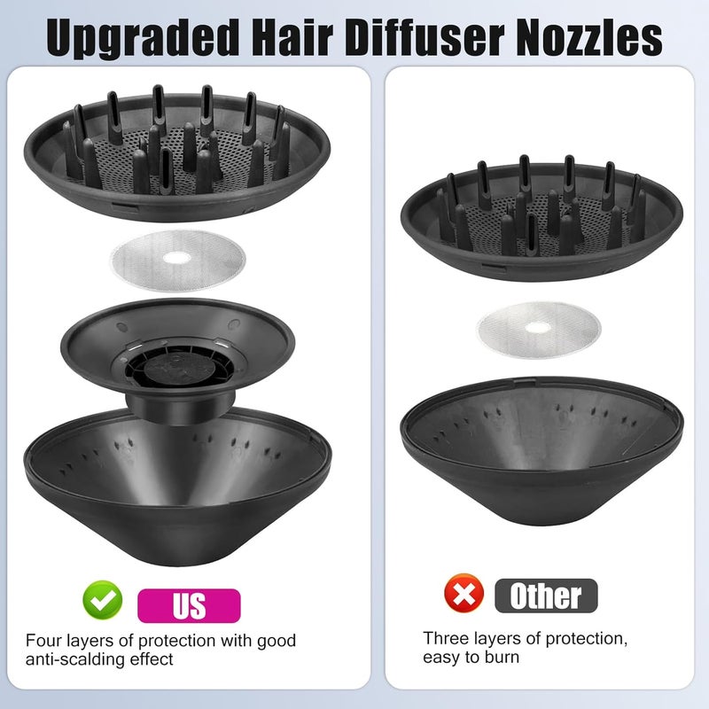Dxyue Diffuser and Adaptor Attachment for Dyson Airwrap Styler HS01 HS03 HS05, Converting Your Air Wrap Curling Styler to A Hair Dryer - Image 3