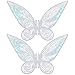 quescu 2Pcs Fairy Wings for AdultsButterfly Wings for Girls WomenHalloween Costume Sparkle Angel Wings Dress Up Party Favor WhiteWhite - Image 3