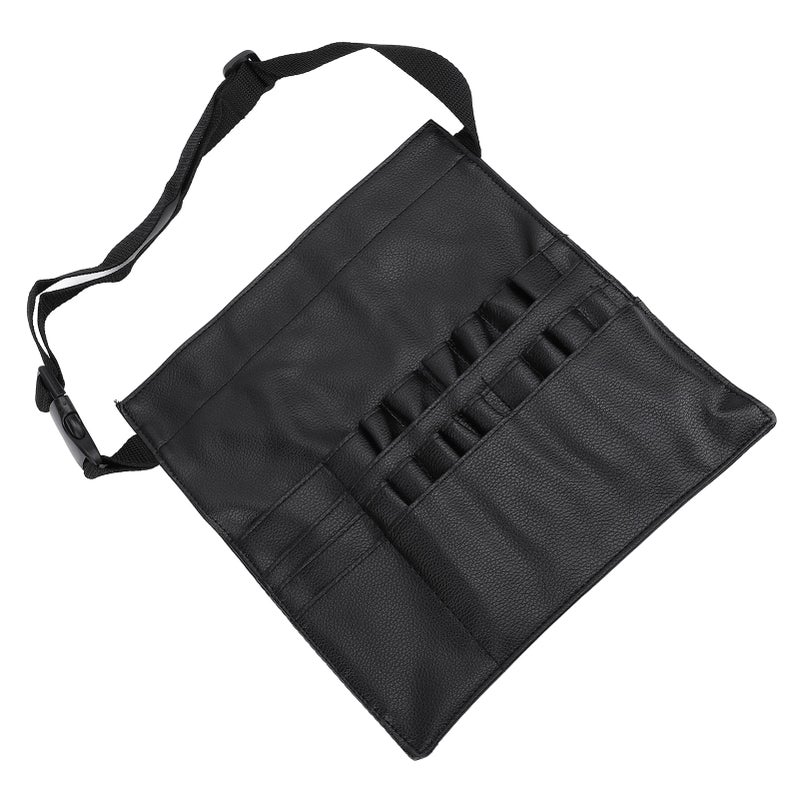 Makeup Brush Belt Professional Small Portable Foldable Cosmetic Pouch Tool Storage Bag PU Leather with Artist Strap - Image 5