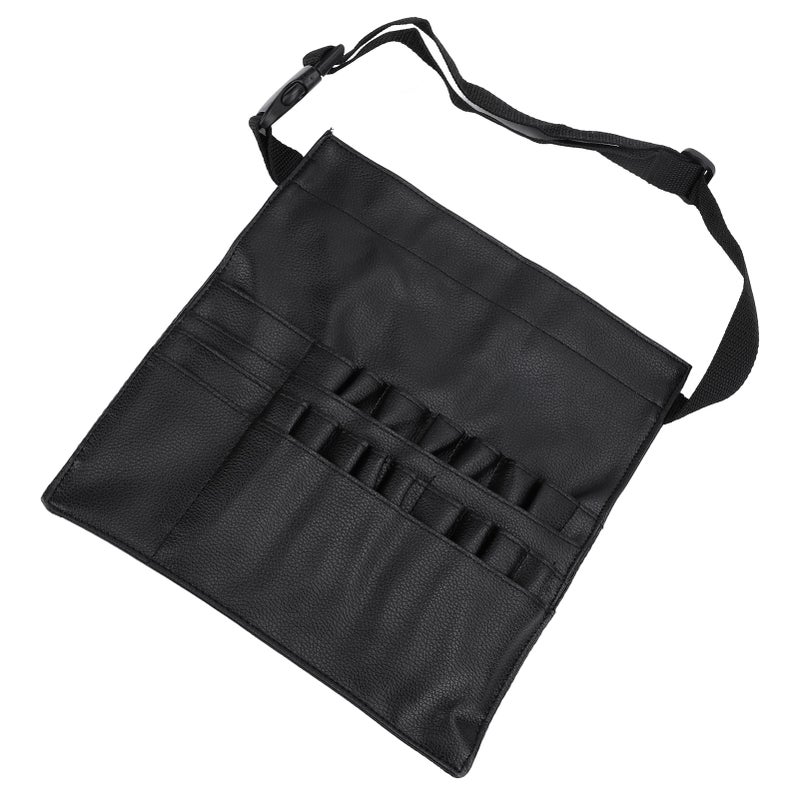 Makeup Brush Belt Professional Small Portable Foldable Cosmetic Pouch Tool Storage Bag PU Leather with Artist Strap - Image 2