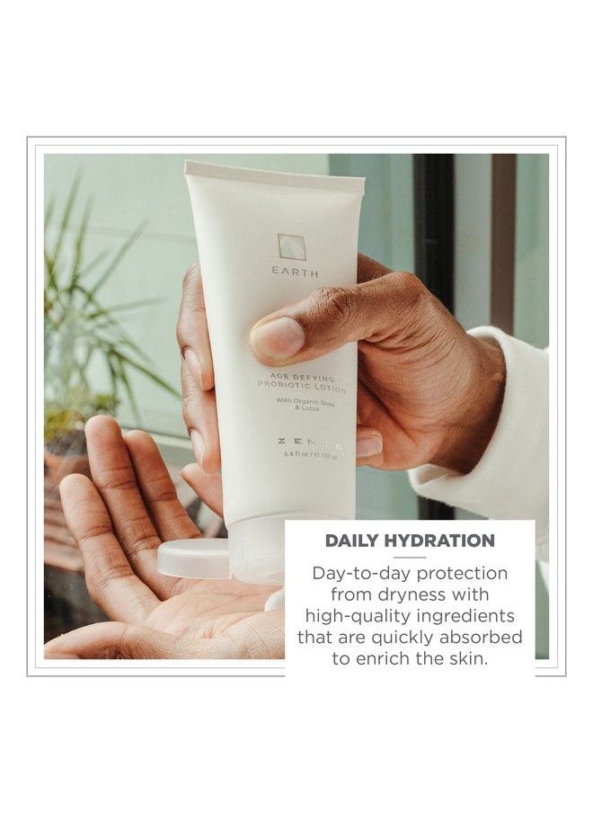 zents Age Defying Probiotic Lotion (Earth Fragrance) Antiaging Body And Hand Cream With Organic Shea Butter & Hyaluronic Acid 6.4 Fl Oz  - Image 5
