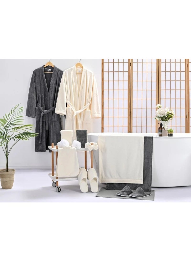 TALA Double Microfiber Bathrobe Set, 14 Pieces - Image 1