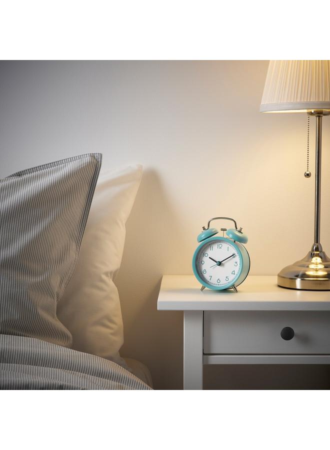 Alarm clock, turquoise, 10 cm