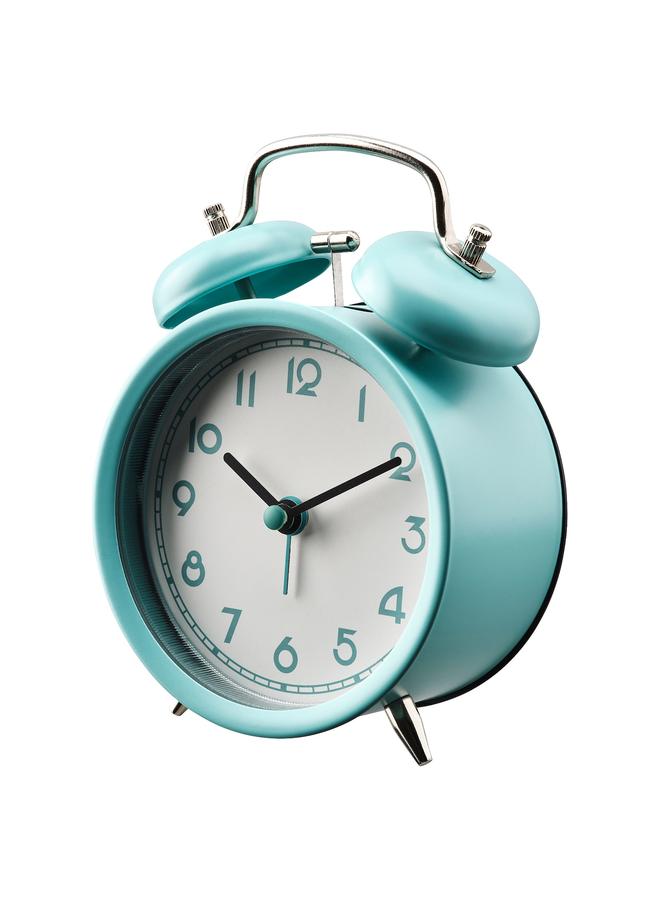 Alarm clock, turquoise, 10 cm
