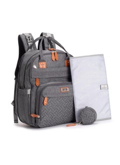 BabbleRoo Extra Large Diaper Bag Backpack, Expandable Baby Bag With Up To 50% More Capacity - Travel Essentials Baby Bag Tote With Changing Pad, Stroller Straps & Pacifier Case - Unisex, Dark Gray  - Image 1