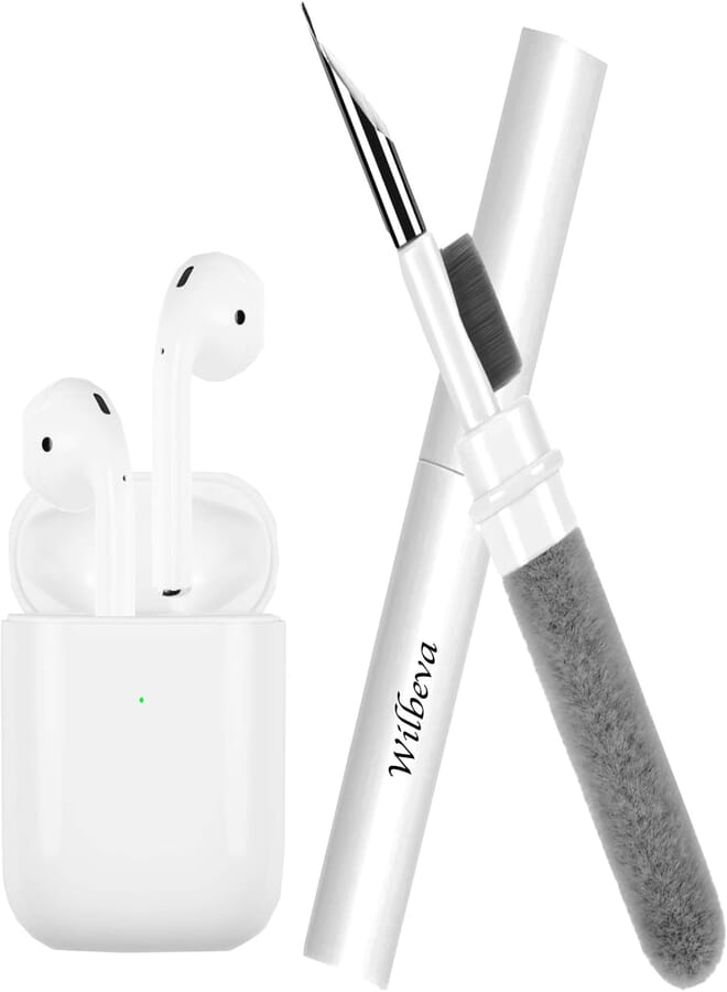 مجموعة تنظيف ويلبيفا لسماعات AirPods، قلم تنظيف سماعات بلوتوث متوافق مع AirPods Pro 1 و2 و3 وسماعات سامسونج وشاومي وأندرويد، أدوات تنظيف علبة سماعات رأس متعددة الوظائف 3 في 1