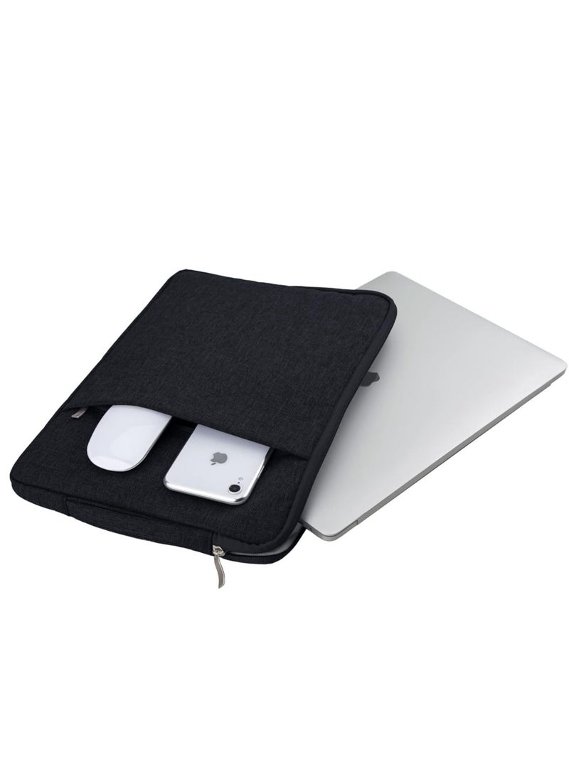 Generic - Laptop Sleeve Case 14 15.4 Inch Compatible HP ASUS Lenovo Acer Notebook Carrying Computer Bag Accessories Polyester Case With Pocket Black - Image 1