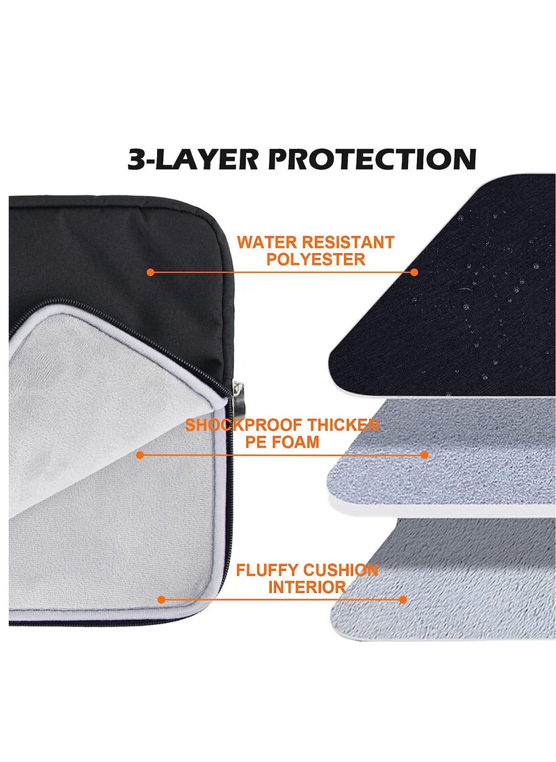 Generic - Laptop Sleeve Case 14 15.4 Inch Compatible HP ASUS Lenovo Acer Notebook Carrying Computer Bag Accessories Polyester Case With Pocket Black - Image 1