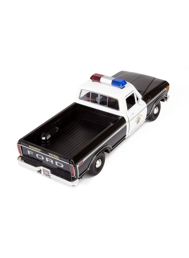 موتورماكس All Star Toys حصريًا 1979 Ford F150 California Highway Patrol Chp الشرطة بيك اب شاحنة 1:24 Diecast نموذج سيارة إنفاذ القانون 76987 - Image 5