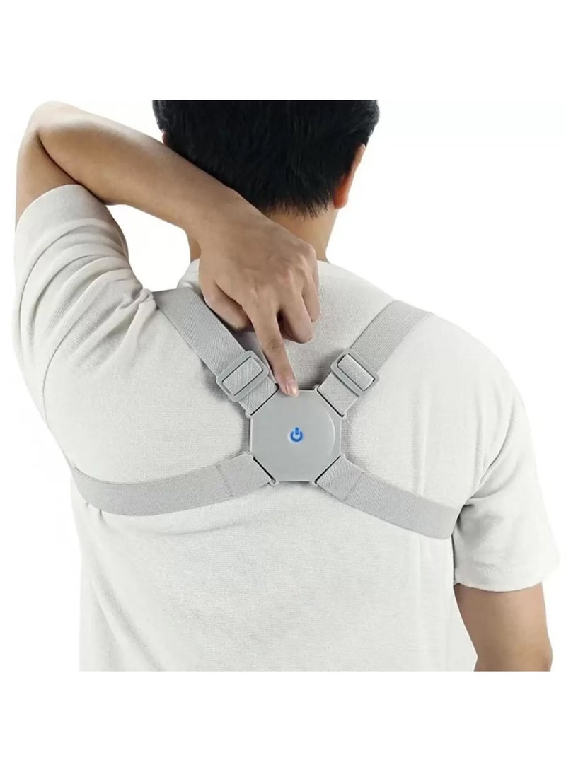 DubaiGallery Adjustable Posture Corrector, Intelligent Posture Reminder with Sensor Vibration Adjustable Upper Back Brace Support Prevent Humpback, for Men Women and Kids - Image 2