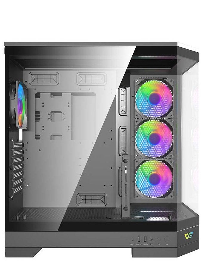 DQX90 LUXURY ATX PC Case 4X RGB Fans Type-C