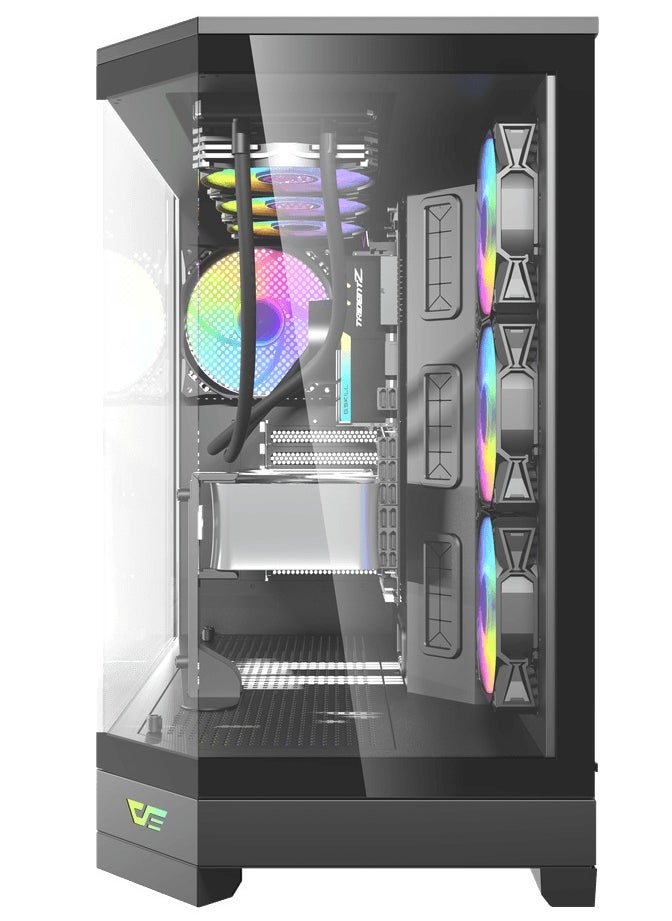 DQX90 LUXURY ATX PC Case 4X RGB Fans Type-C